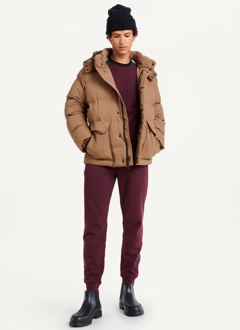 Brown Dkny Welded Parka Men's Parka | V7165400