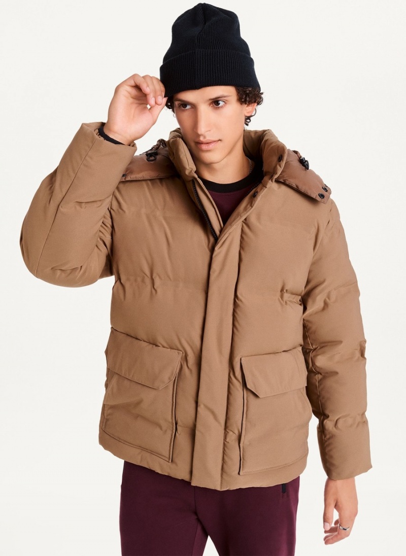 Brown Dkny Welded Parka Men\'s Parka | V7165400