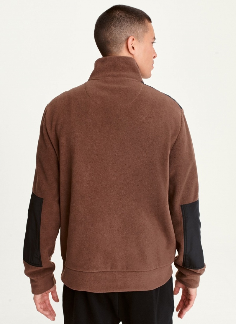 Chocolate Dkny Long Sleeve Track Heat Seal Pocket Men's Jackets | X1029254