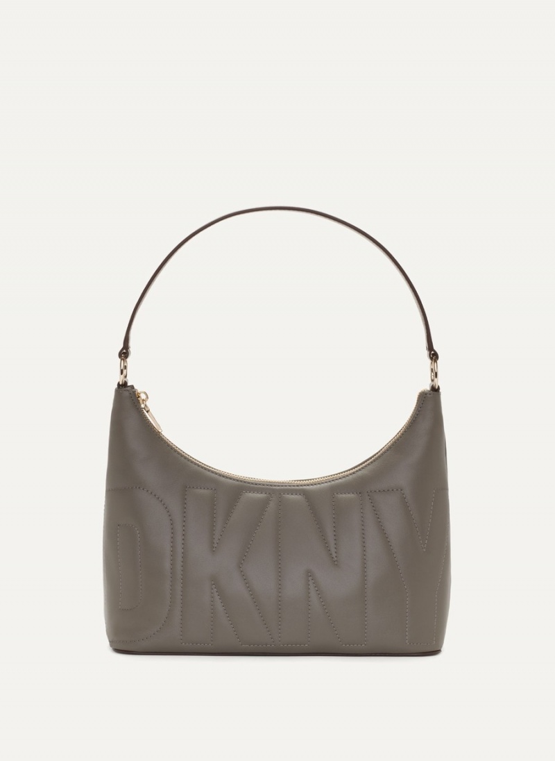 Grey Dkny Elsa Top-Zip Women\'s Hobo Bag | A3961290