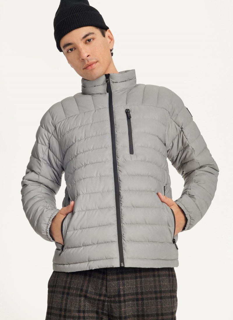 Grey Dkny Packable Puffer Men\'s Jackets | A5777220