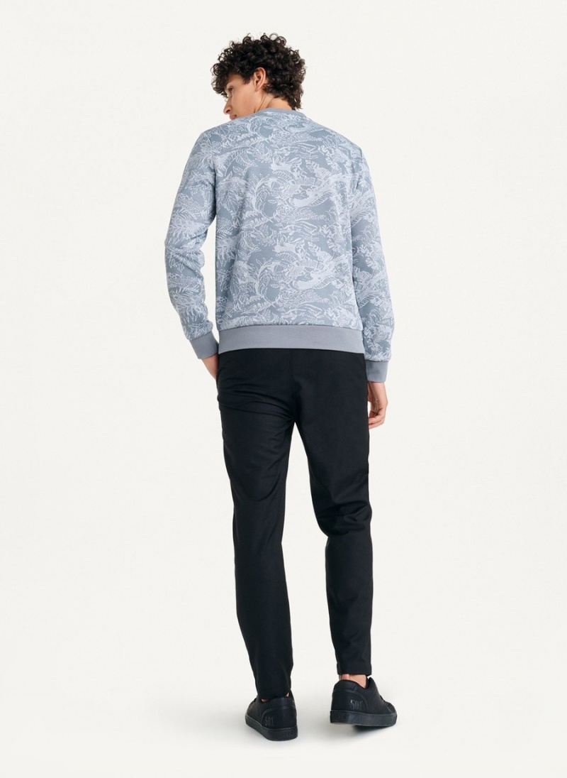 Grey Dkny Tropical Loopback Men's Sweaters | G8231656