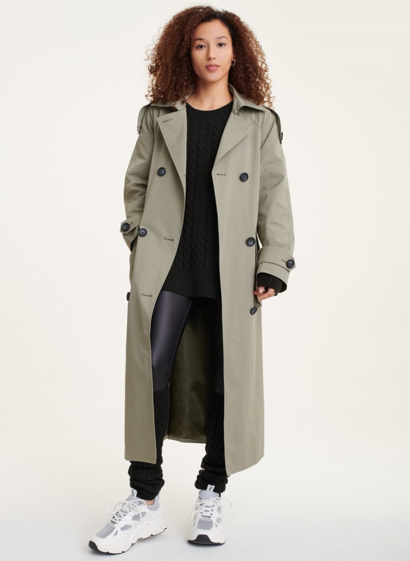 Olive Dkny Lightweight Women's Trench Coat | V9547769