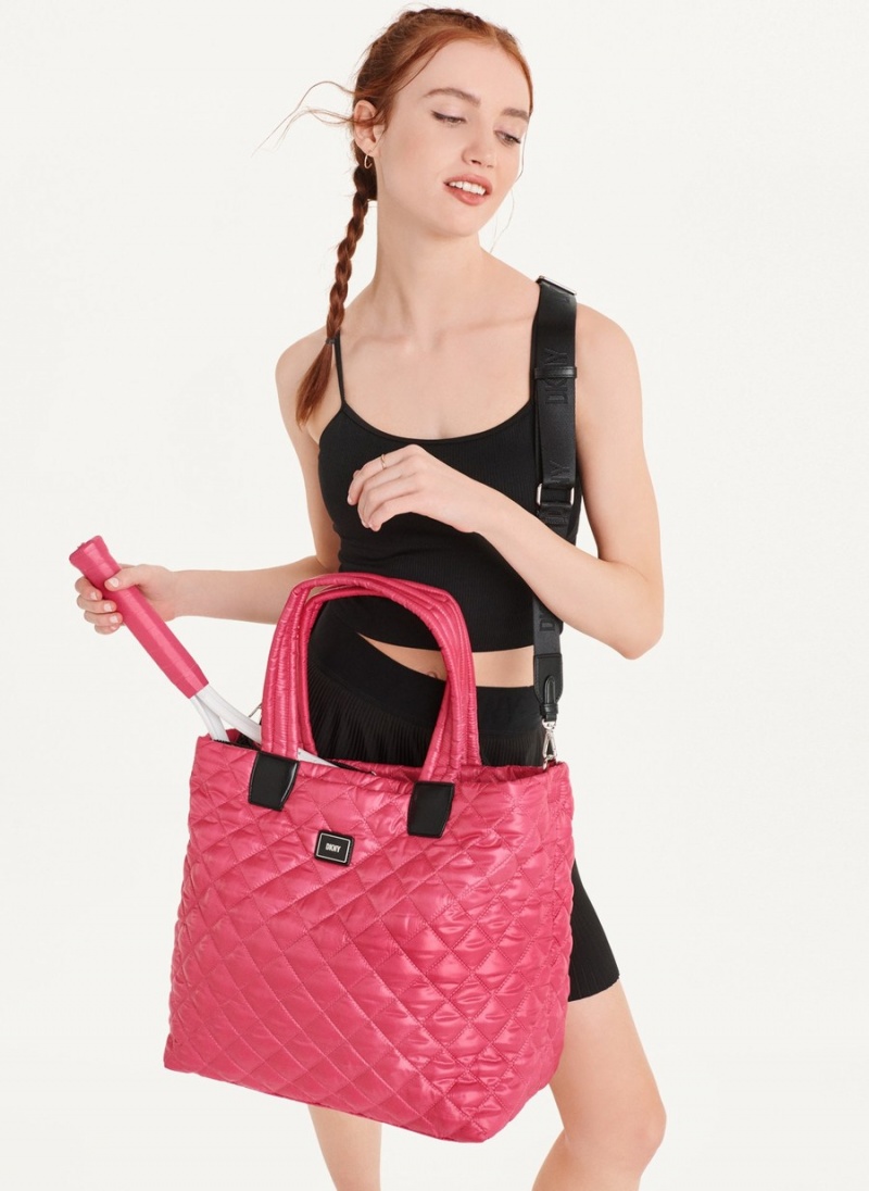 Pink Dkny Maya Women's Tote Bags | N0953356