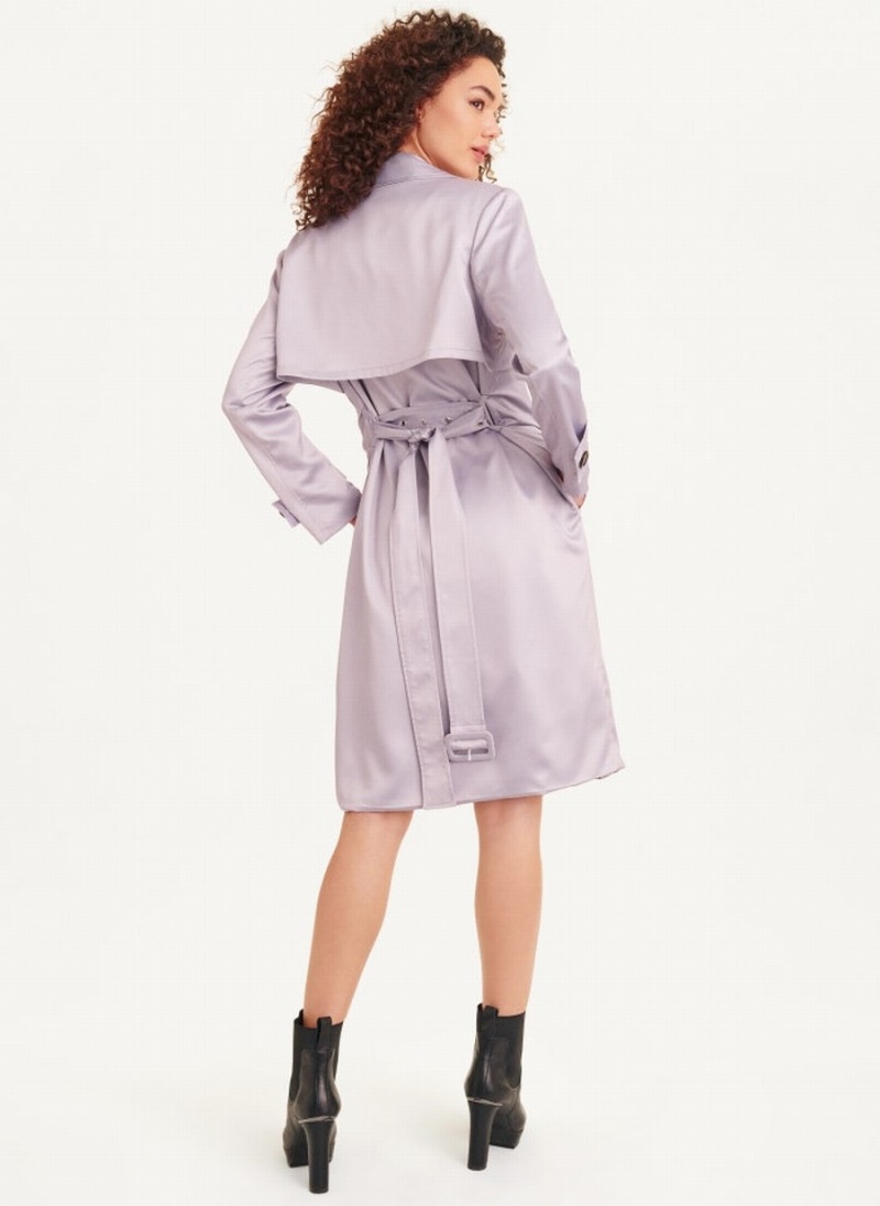 Purple Dkny Lightweight Women's Trench Coat | U5597097