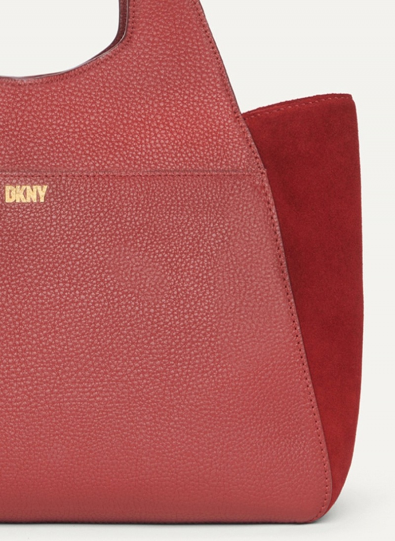 Red Dkny The Medium Effortless Women's Tote Bags | N0309036