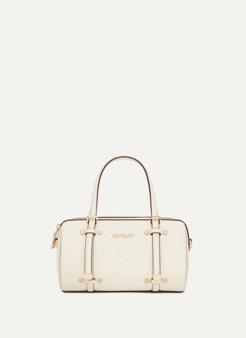 White Dkny Bo Mini Duffle Women\'s Crossbody Bags | N8415642