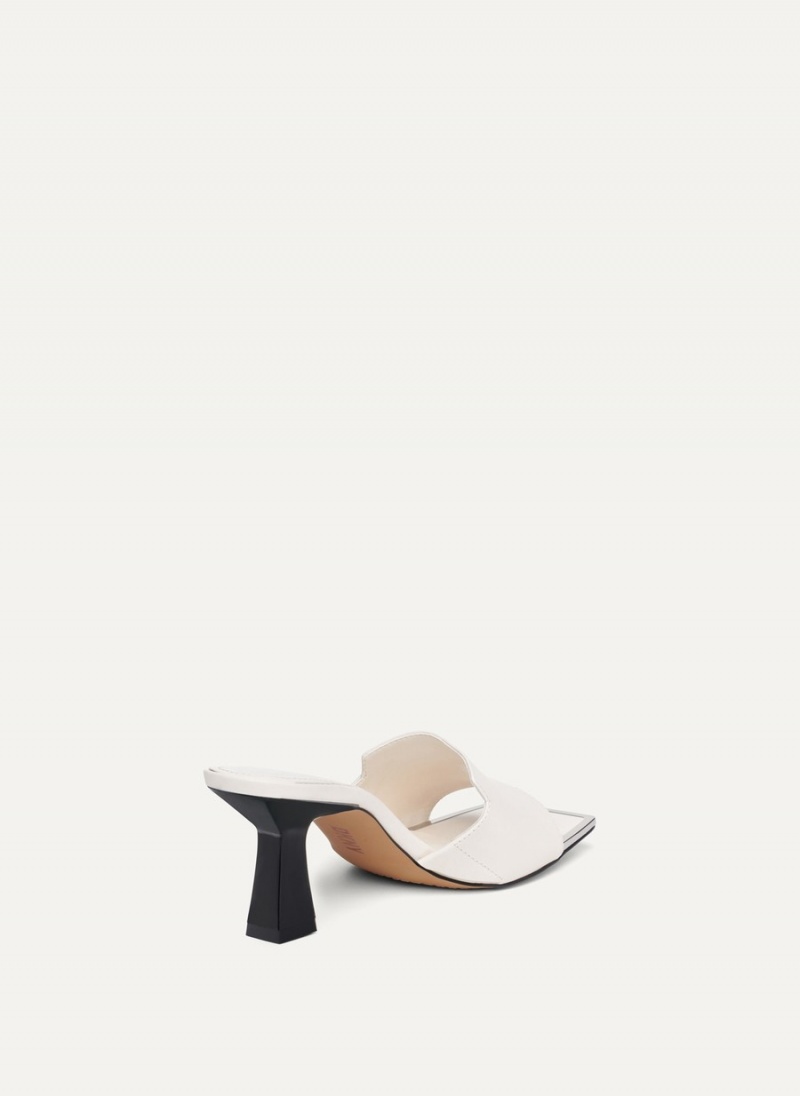 White Dkny Kailyn Heeled Women's Mules | F8599985