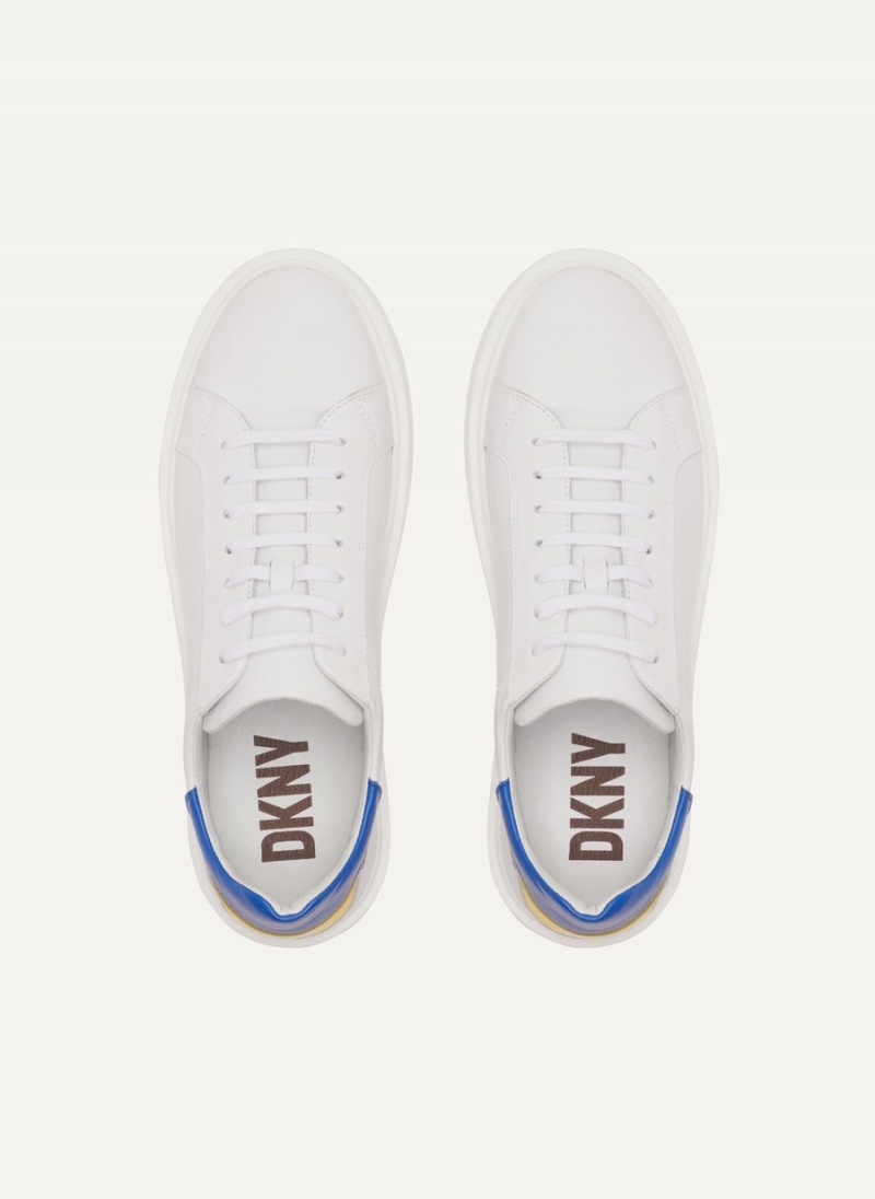 White Dkny Stacked Court Men's Sneakers | B0018951